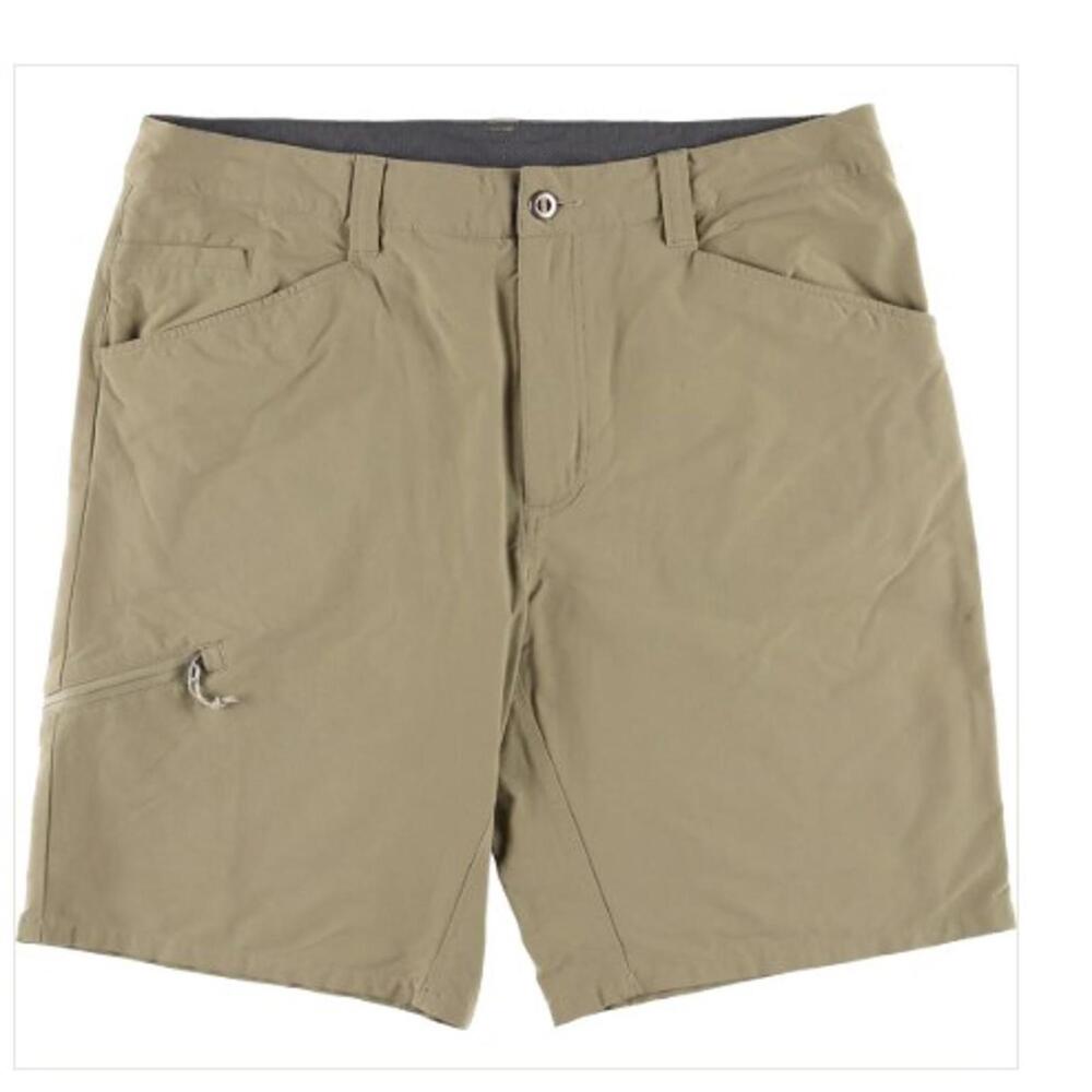 Patagonia Quandary Shorts Khaki Elastic Waist Cargo Pockets Hiking Men's Size 36